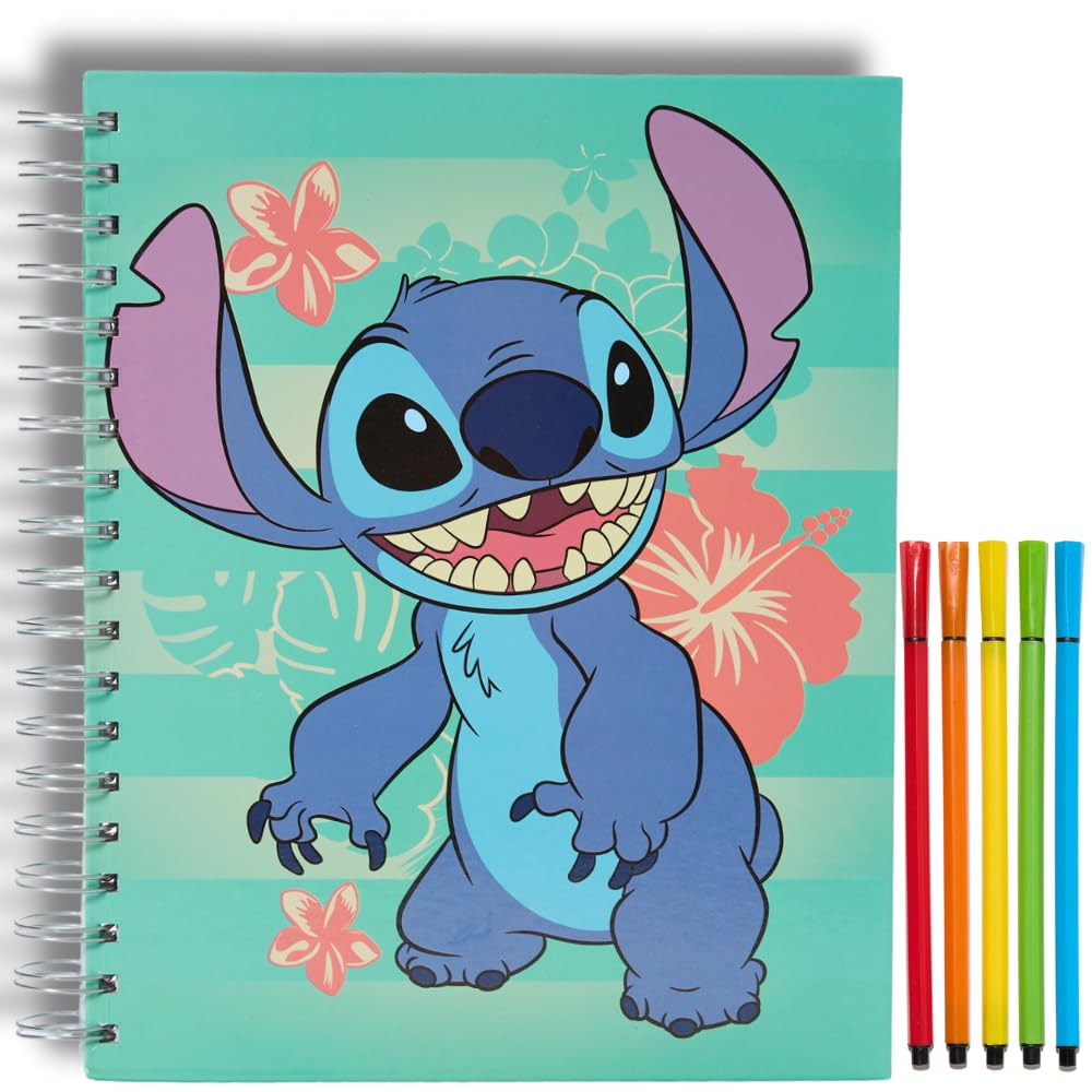 Minecraft Sketchbook Set, 5 Washable Markers, Spiral Bound, 86 Blank Pages