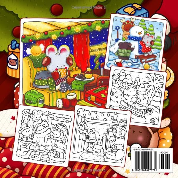 Festive Days Cozy Christmas Coloring Book: Comfy Relaxation for Adults and Teens