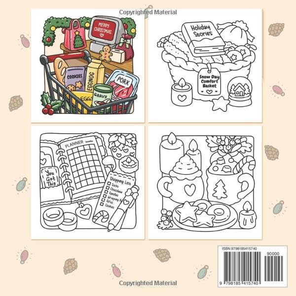 Cozy Girl Holidays: Christmas Inspired Coloring Book for Adults & Teens, With Easy Hygge Illustrations (Cozy Girl Series)