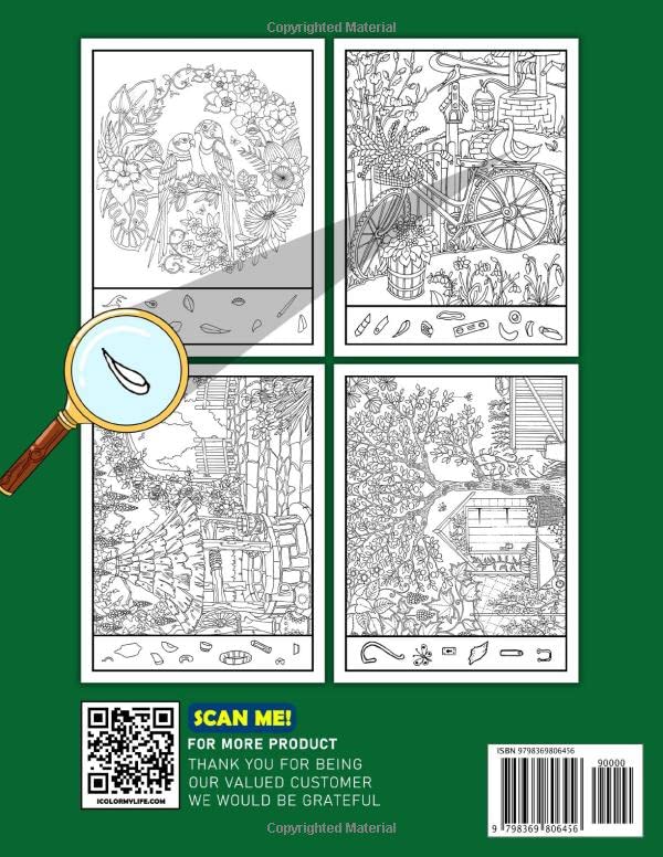 Secrect Garden Hidden Object Picture Book For Adults: Seek And Find Game Book With Lots Of Illustration Pages To Play | Gag Gifts | White Elephant Gifts | Christmas Gifts | Stress Relief Gifts