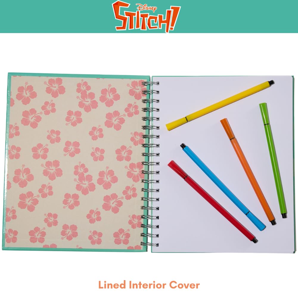 Minecraft Sketchbook Set, 5 Washable Markers, Spiral Bound, 86 Blank Pages