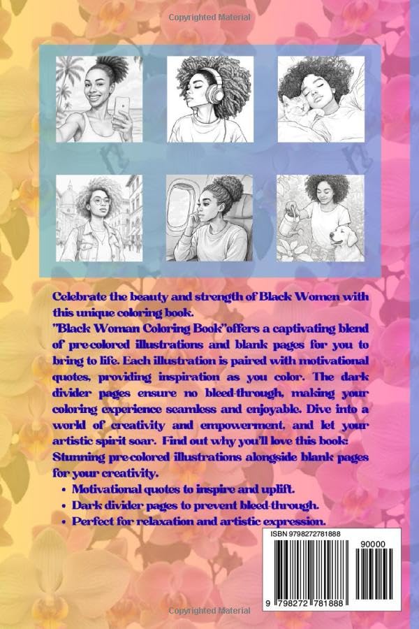 Black Woman Coloring Book: Empower Your Creativity