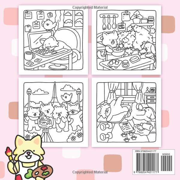 Cozy Cats: Cute and Funny Coloring Book with Simple Designs for Adults and Teens