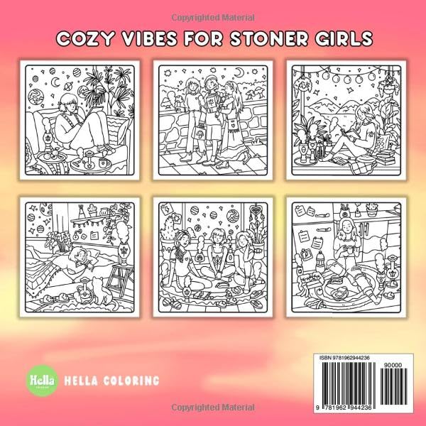 Stoner Moments Vol. 2: Stoner Girl Coloring Book for Adults Featuring Cute and Cozy Daily Activities for Relaxation and Stress Relief