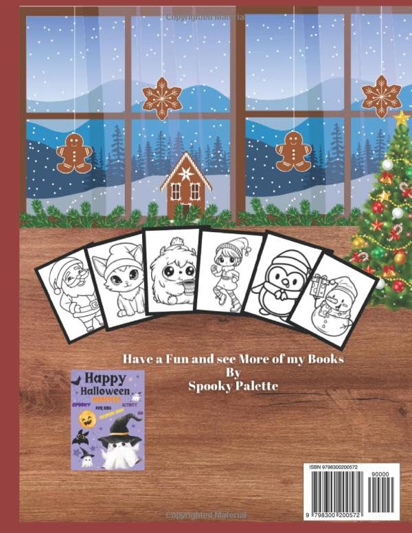 Cute & Groovy Coloring Christmas Book:: Stress Relief for Adults Teens and Kids, Bold, Easy, Simple Big Designs for Relaxation Featuring Lovely Things: Food & Snacks Cozy Spaces Funny Animals