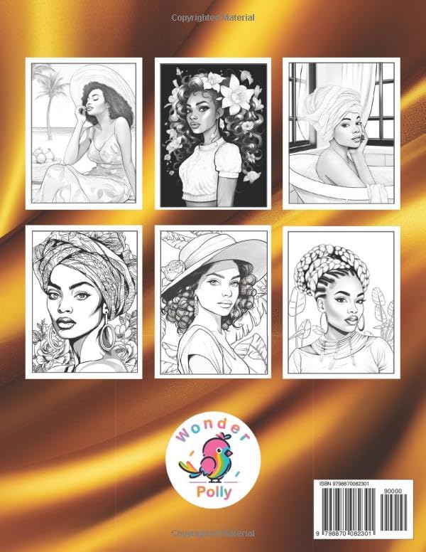 Black Women Coloring Book : Grayscale Portraits of Black and Brown Women with Various Hairstyles, Celebrating the Power, Beauty and Magic of Black ... Women Coloring Books for Adults Relaxation