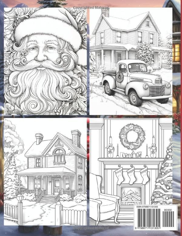 Cozy Christmas Creations: A Delightful Coloring Experience I Stress Relief Coloring Book for All Ages I Adult Friendly