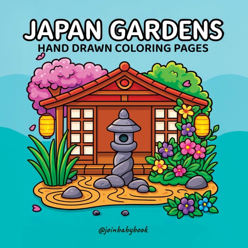 Japan and Fun: Coloring Book for Adults and Kids, Bold and Easy, Simple, Funny and Cute Cozy Daily Activities for Relaxation (Bold & Easy Coloring Books)