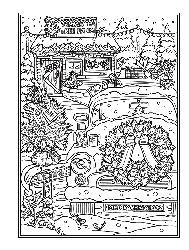 Creative Haven Country Christmas Coloring Book