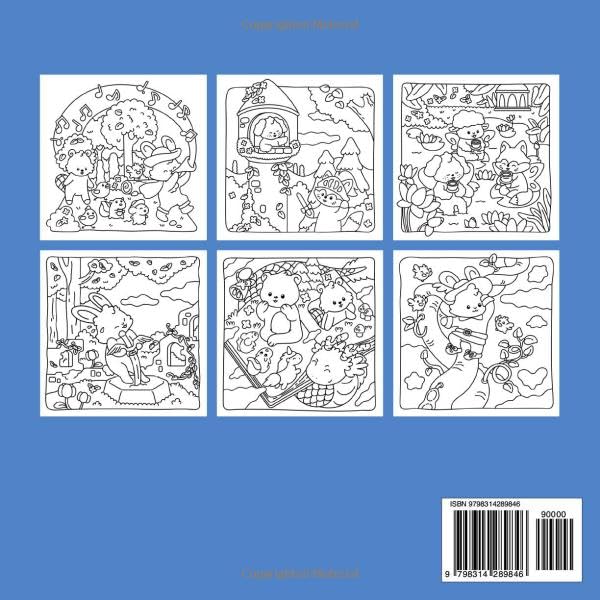 Fluffy Tales: Fairy Vibes Coloring Book for Adults and Teens Featuring Cute and Fuzzy Animals in Magical Scenes for Relaxation (Fluffy Times Coloring)