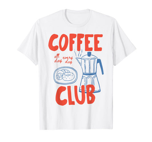 Coffee Club Retro Coffee Graphic For Coffee Lover Men Women T-Shirt