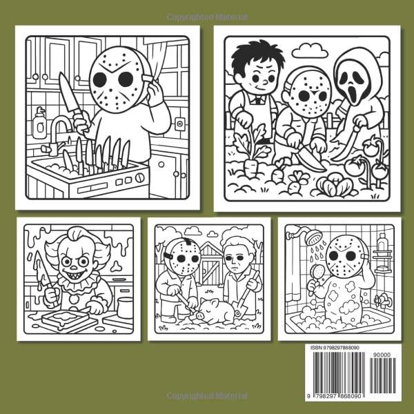 Cutest Serial Killers: A Kawaii Dark Coloring Book for Adults ,Featuring 45 Adorably Sinister Killers in Whimsical Scenes ,Ideal for Fans of Black ... Unwind with Cute Yet Creepy Illustrations