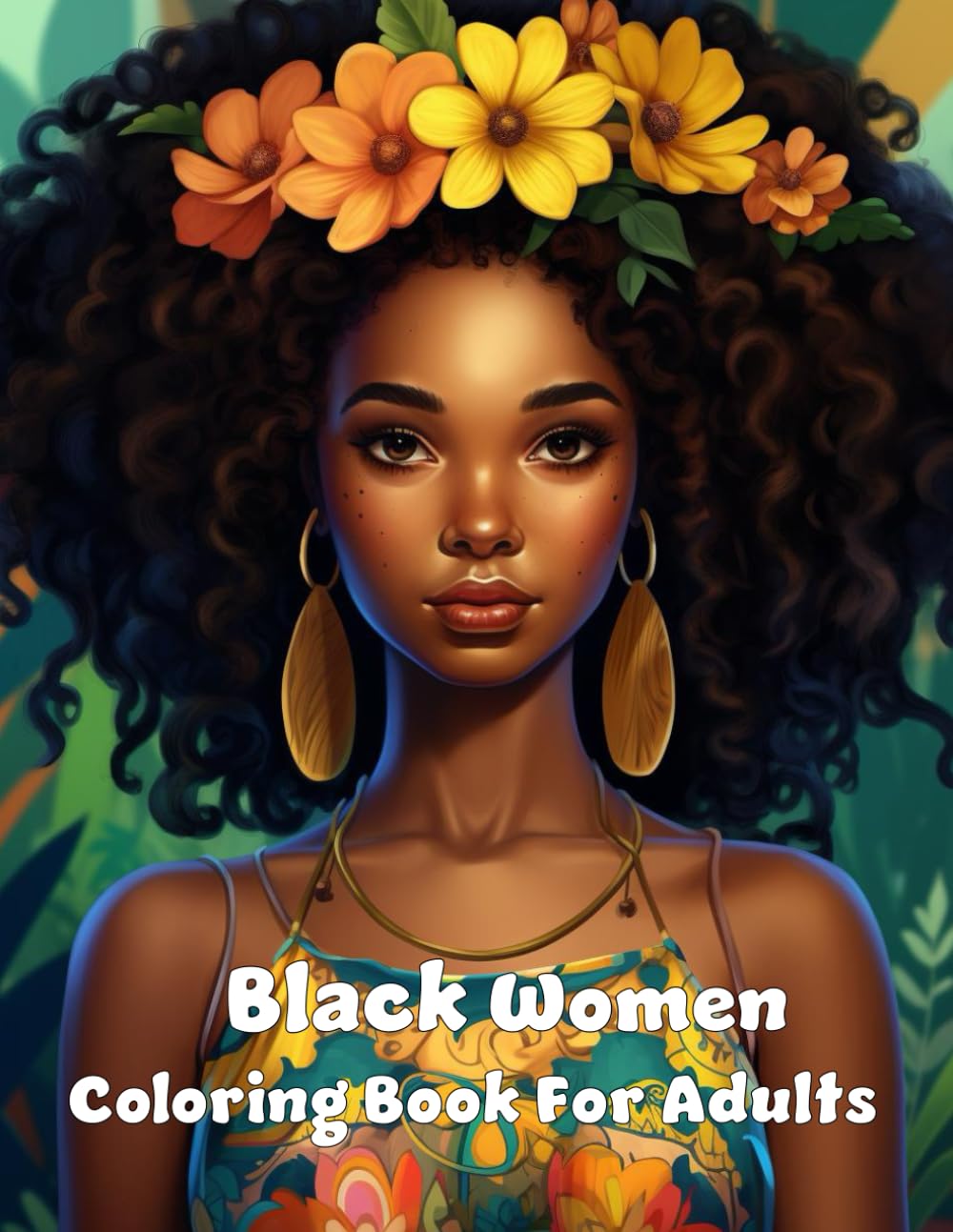Black Women Coloring Book: Celebration of Beauty and Strength