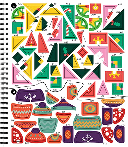 Brain Games - Sticker by Number: Christmas (28 Images to Sticker - Santa Cover - Bind Up)