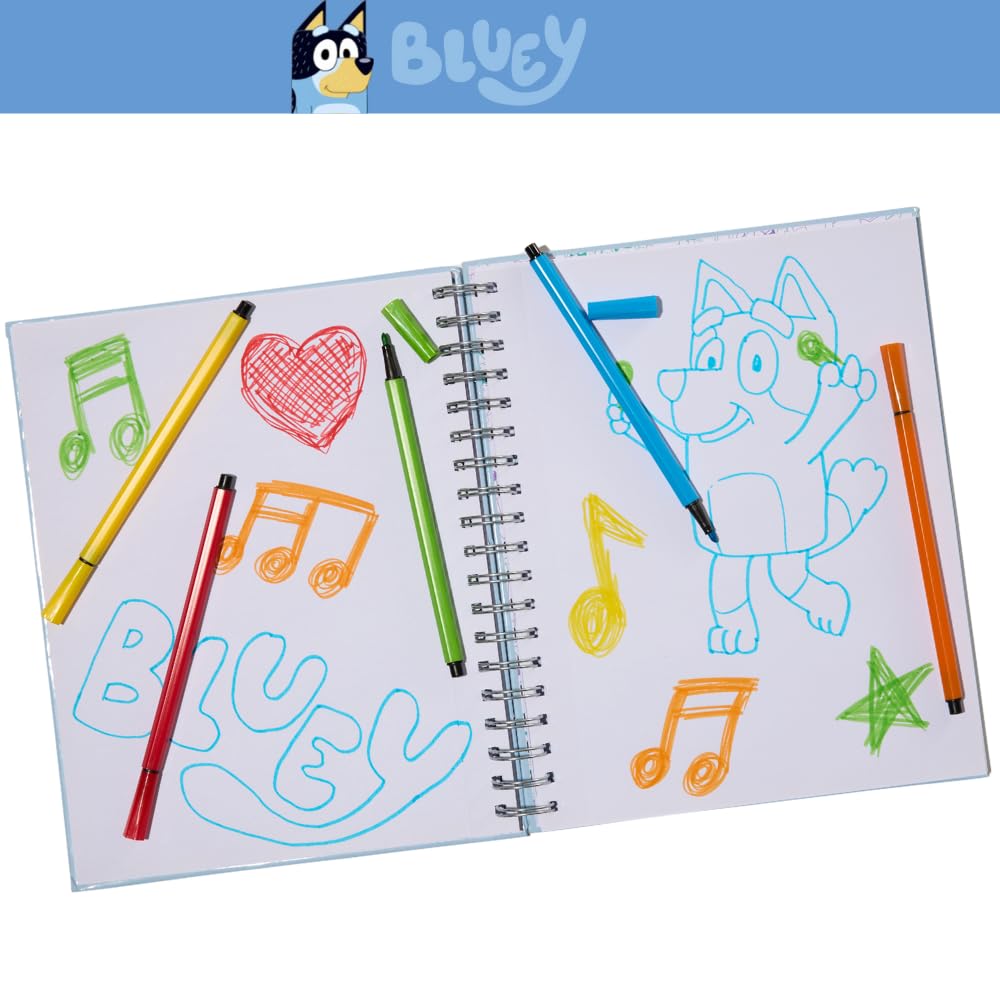 Minecraft Sketchbook Set, 5 Washable Markers, Spiral Bound, 86 Blank Pages