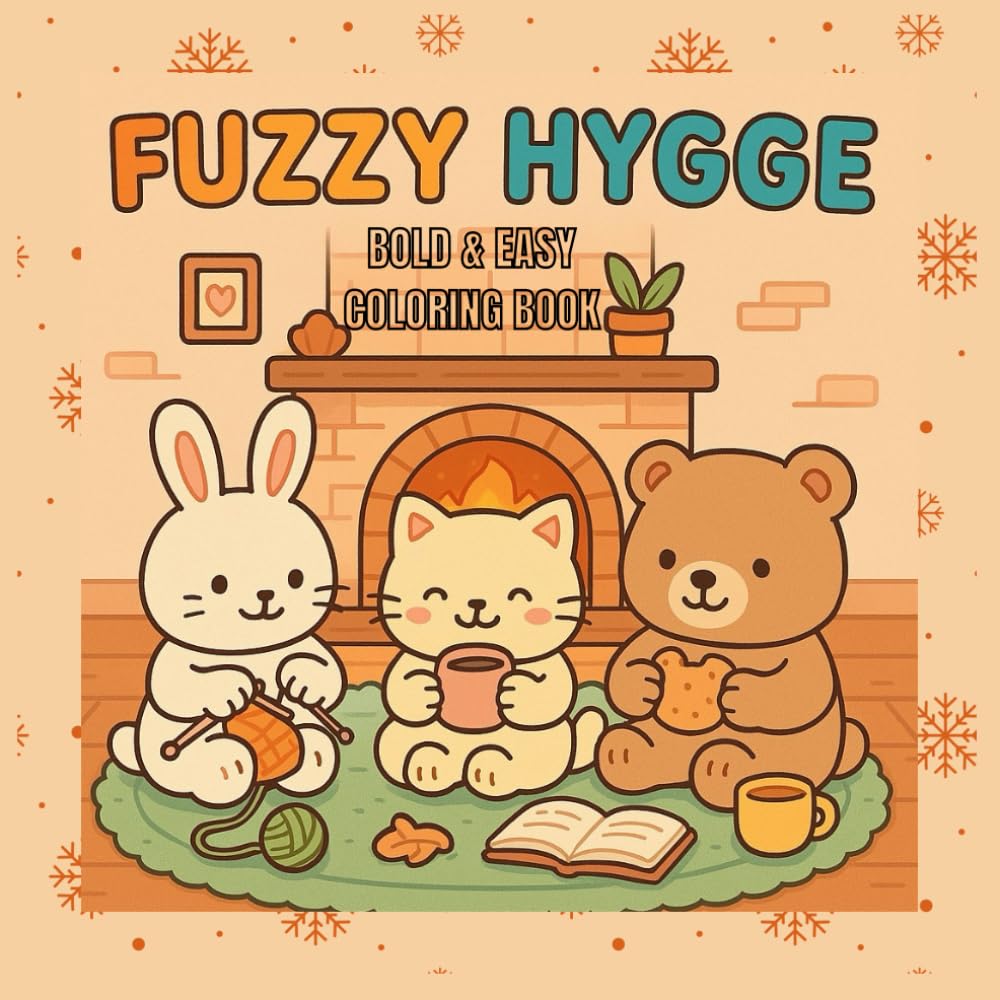 Fuzzy Hygge: Adorable Animal Scenes to Color for Comfort, Calm, and Cozy Vibes