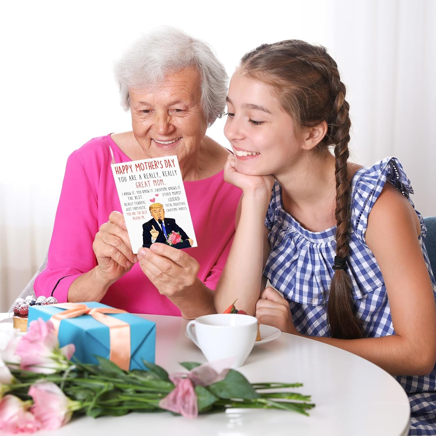 Happy Mothers Day Card for Mom - Funny Mother Birthday Card with Envelope, Best Mom Gifts from Daughter Son Kid, Ideal Mothers Day Birthday Cards for Mama, Grandma, Stepmom, Her, Women