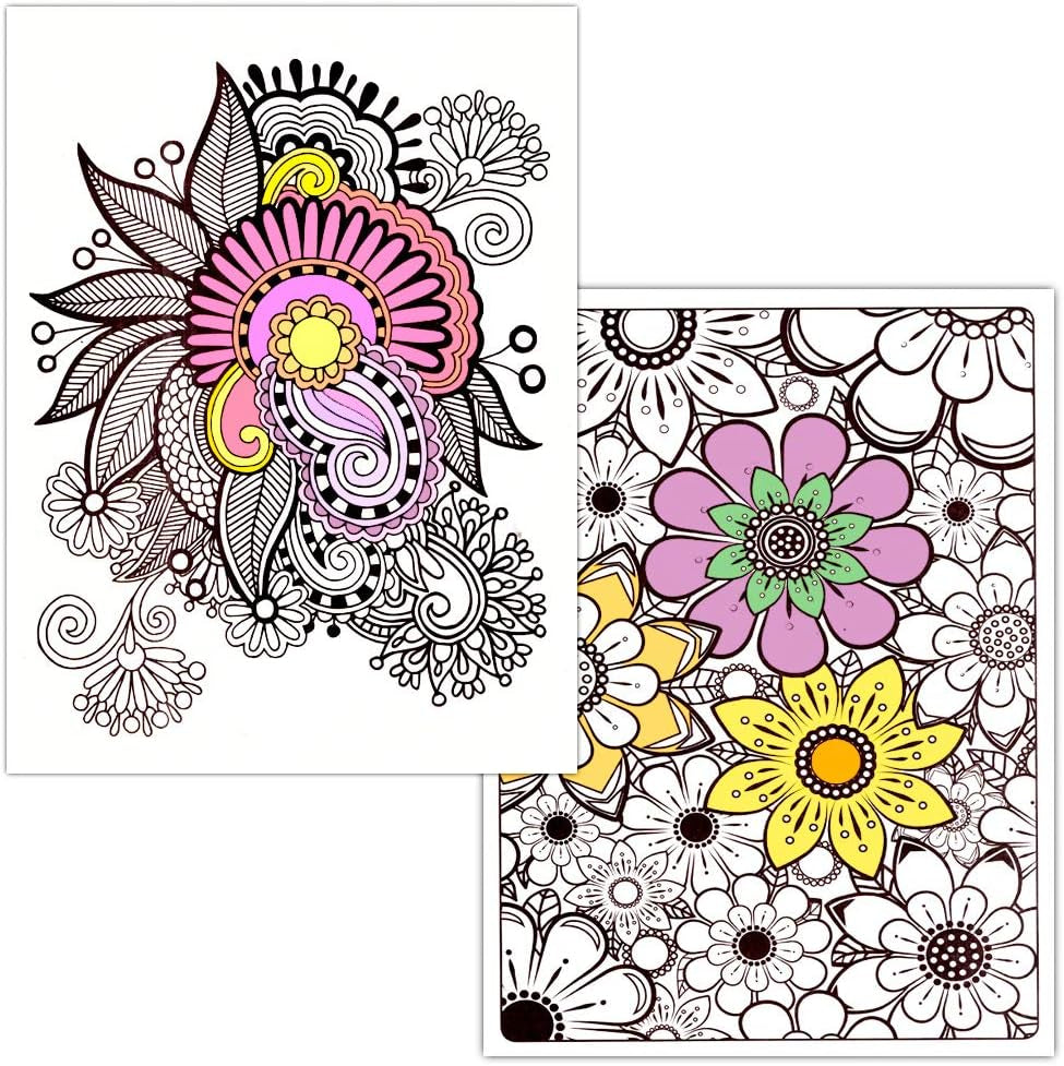 Adult Coloring Book Bundle with 10 Deluxe Coloring Books for Adults and Teens (Over 250 Stress Relieving Patterns).