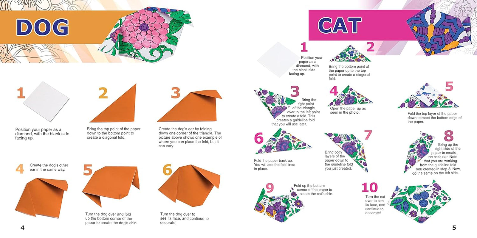 Origami to Color Kit: Includes 100 Origami Sheets, 5 Gel Pens, and 12 Page Instruction Book