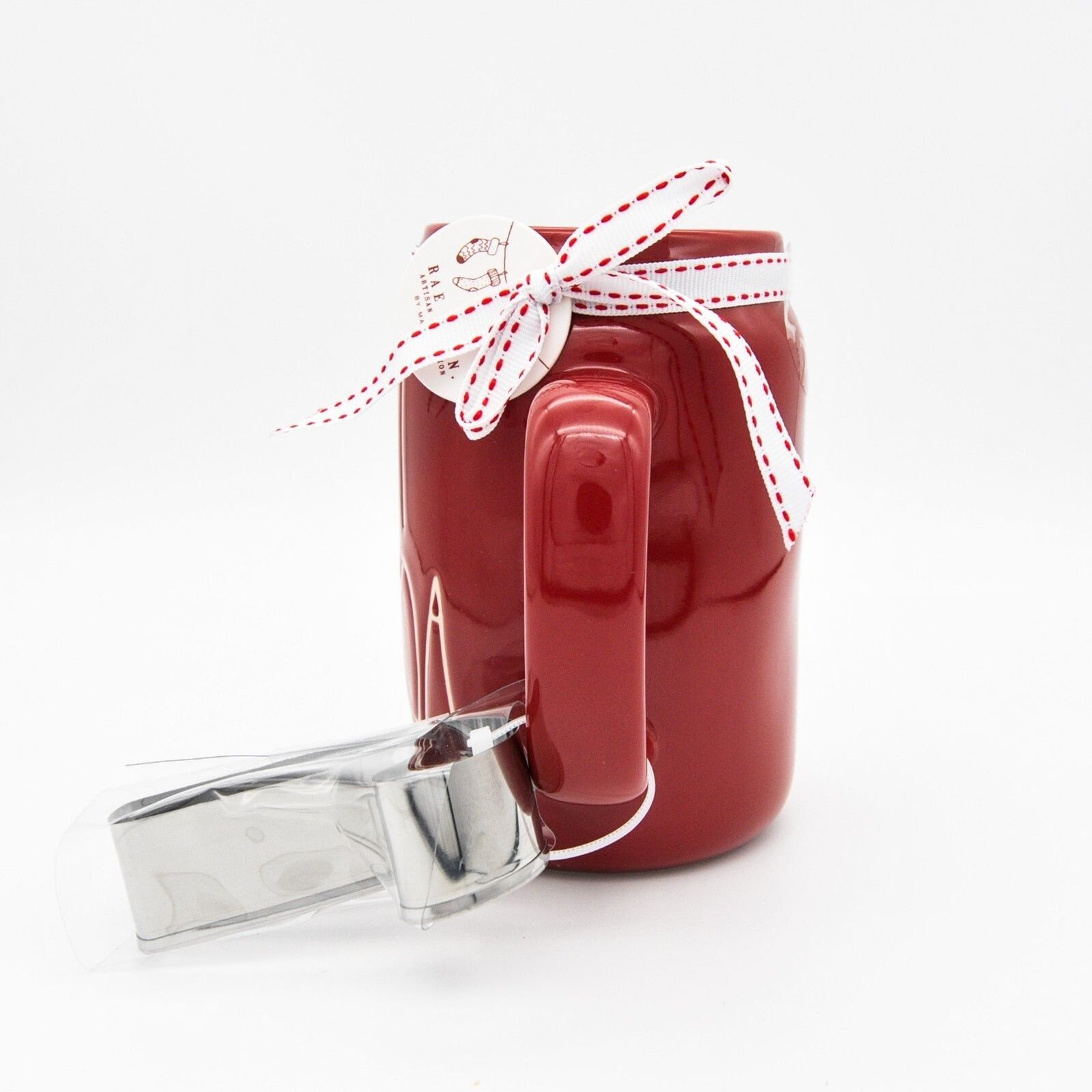 Rae Dunn Christmas Mug – Hot Cocoa Mug with Cookie Cutter Attached 16oz Mug Gift