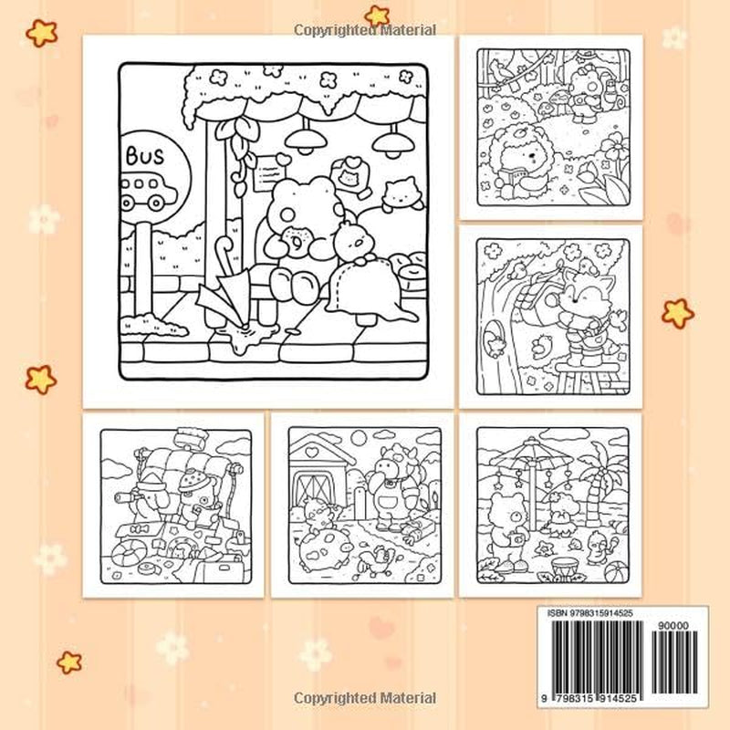 Little Cuddles: Coloring Book for Adults and Teens Featuring Cute Animal Friends for Relaxation