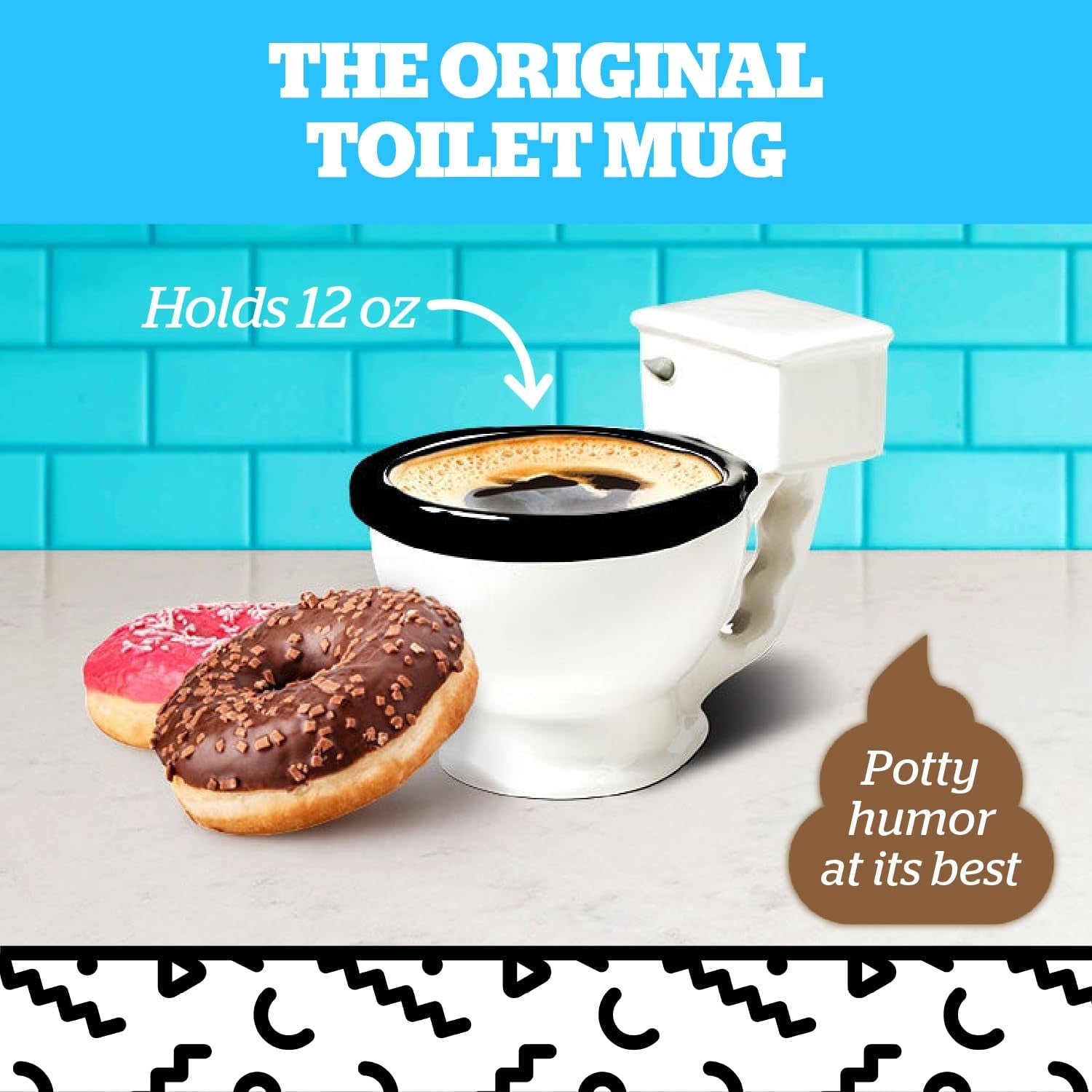 Funny Toilet Mug – Novelty Ceramic Coffee Cup, 12oz