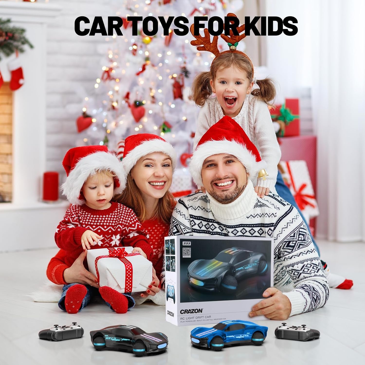 Remote Control Car for Kid Age 3-5 6-8 8-12, RC Cars, Remote Control Drift Cars 360° Rotating with Lights, Race Car, 1:16 RC Truck, Toy Vehicle Gifts for Boys Girls Adults