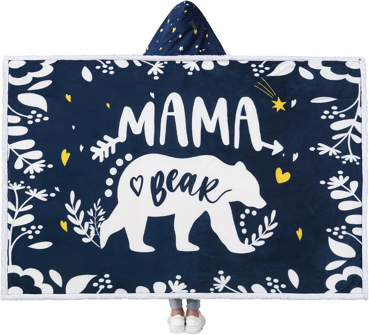 Mothers Day Blanket Gifts for Mom, Birthday Gifts for Mom from Daughter Son, Mama Blanket Hoodie