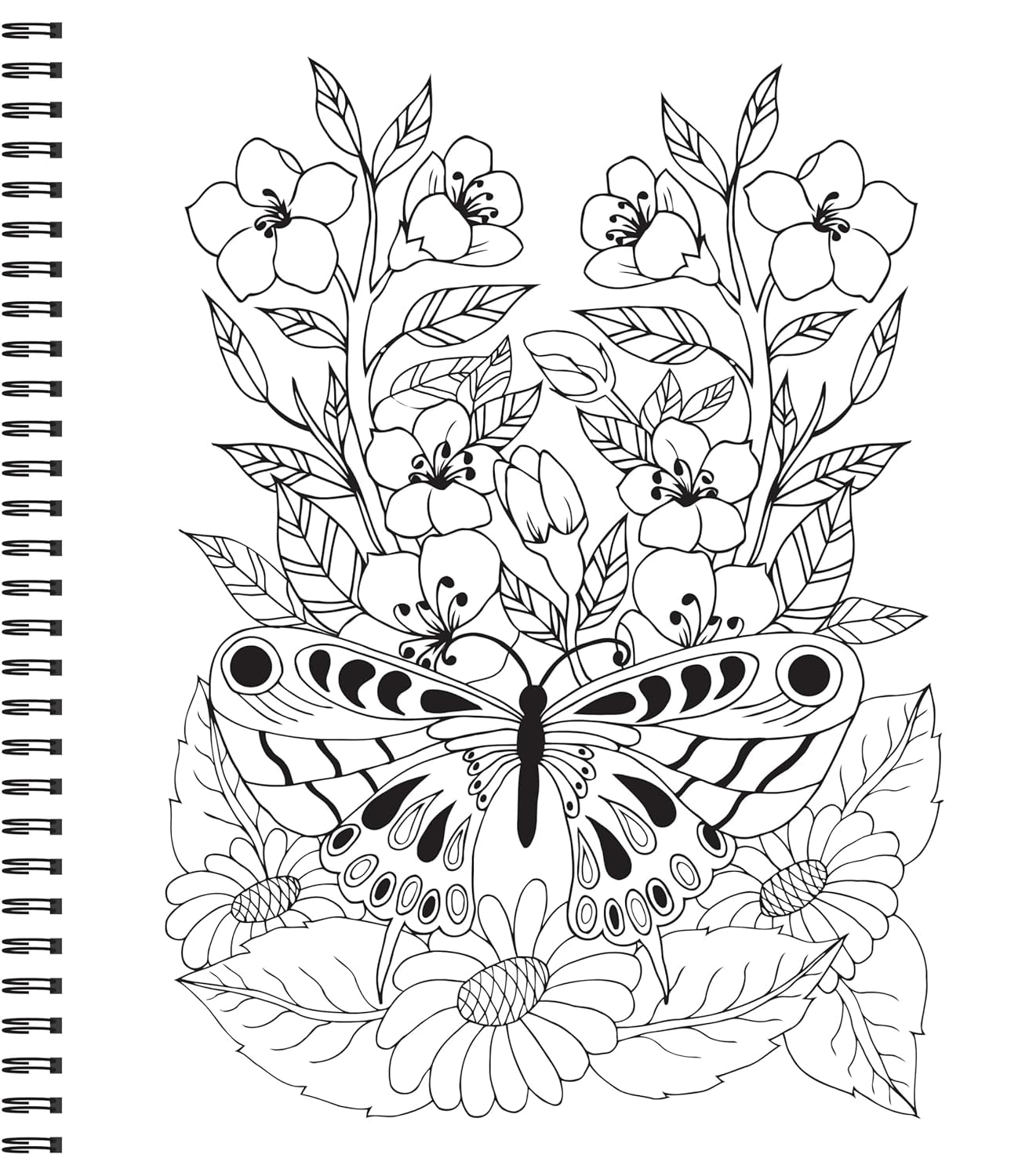 Large Print Easy Color & Frame - Flowers (Stress Free Coloring Book)
