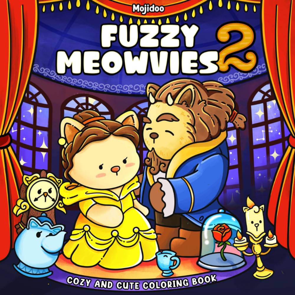 Fuzzy Meowvies 2: Cozy Movie-Inspired Cat Coloring Book for Adults and Cinephiles (Meowvies Coloring)