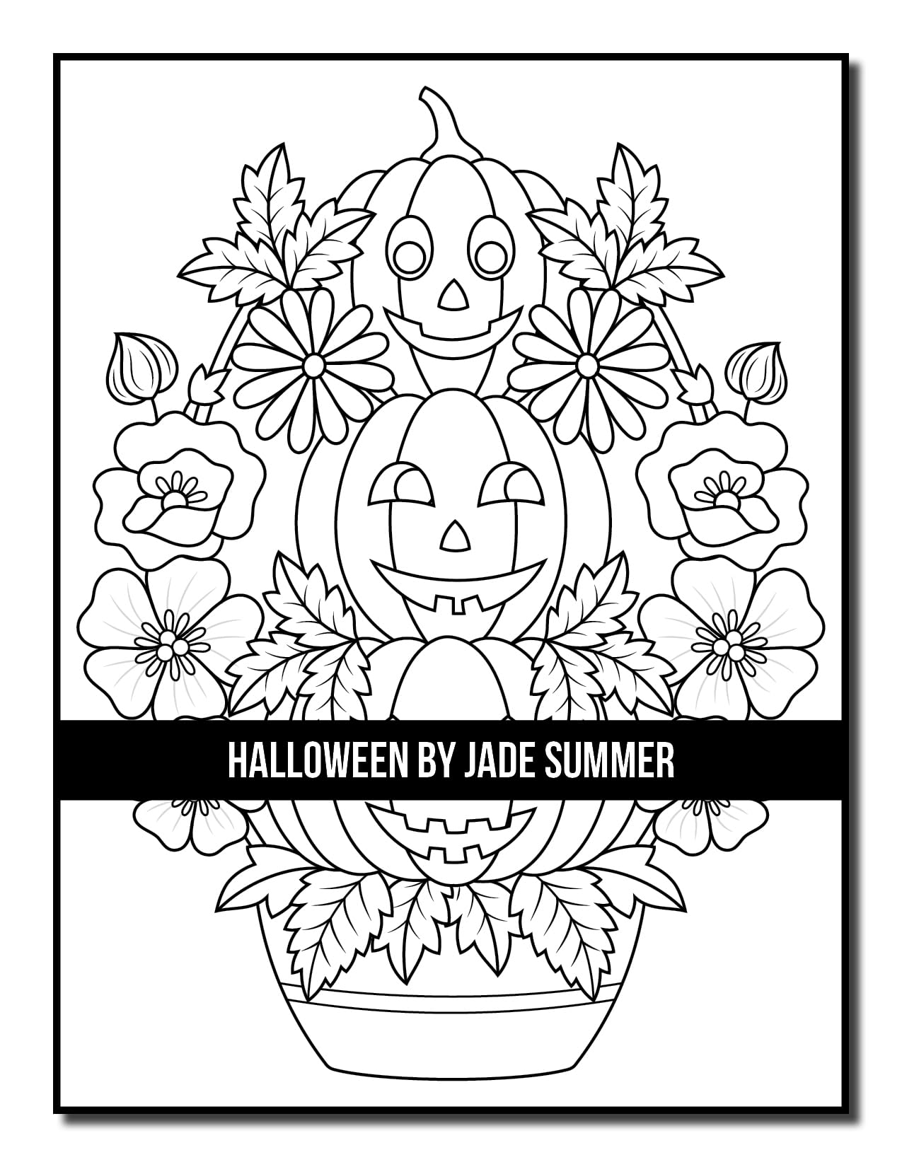 Halloween Coloring Book: For Adults with Beautiful Flowers, Adorable Animals, Spooky Characters, and Relaxing Fall Designs (Halloween Coloring Books)