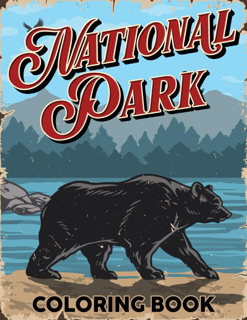 National Park Coloring Book: An Adult Coloring Pages of National Parks From Around the Country with Country Scenes, Animals, Camping, and Relaxation