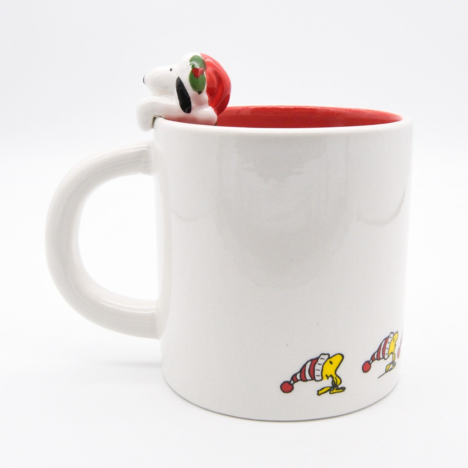 Peanuts Christmas Mug, 3D Snoopy Ceramic 14oz Coffee Cup Gift for Snoopy Fans