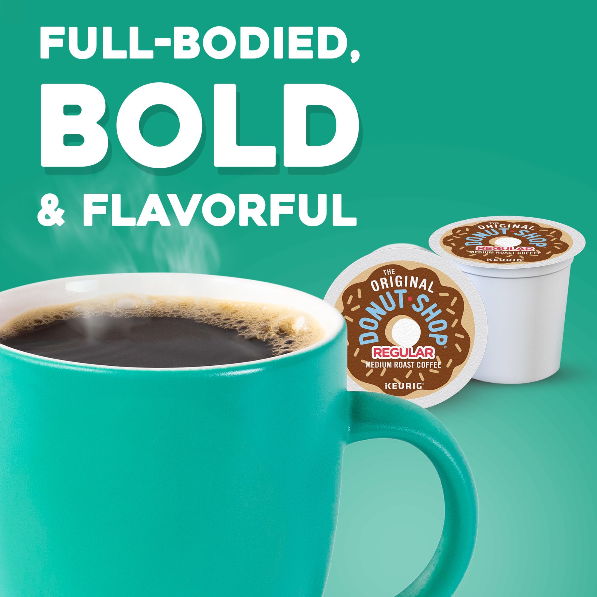 The Original Donut Shop Regular, Keurig Single Serve K-Cup Pods, Medium Roast Coffee, 60 Count, (6 Packs of 10)