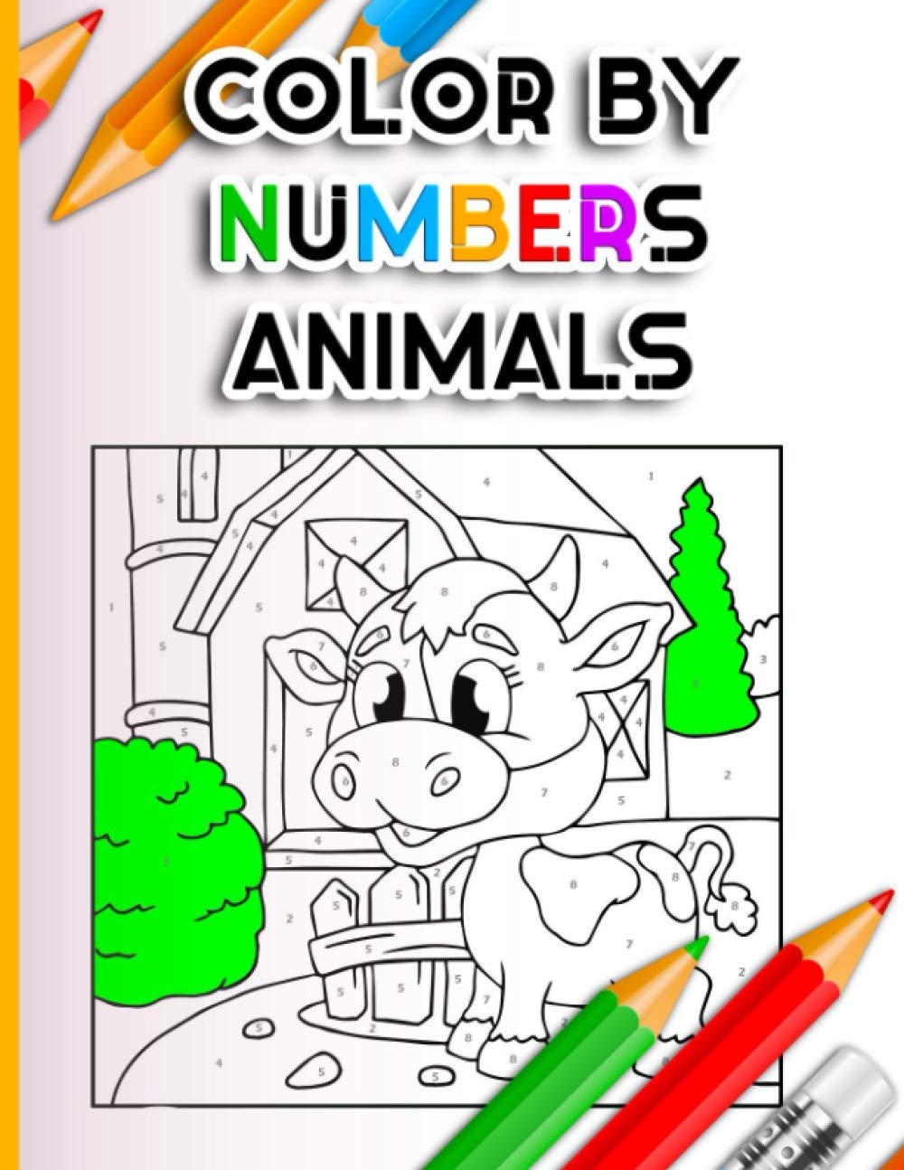 Color By Numbers Animals: Beginner Colouring Activities for Kids Ages 3-5 4-6-8 | Easy fun brain games, Children's Coloring Puzzle Book Collection