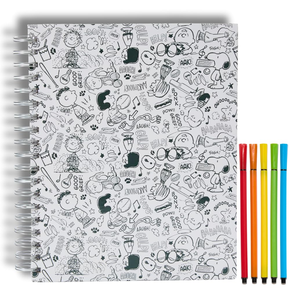 Minecraft Sketchbook Set, 5 Washable Markers, Spiral Bound, 86 Blank Pages