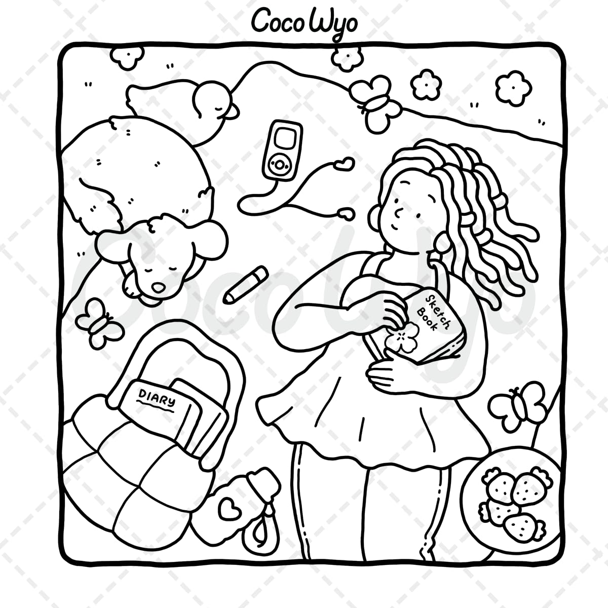 Girl Moments: Vol. 2 Coloring Book for Adults and Teens Featuring Cute Cozy Daily Activities for Relaxation