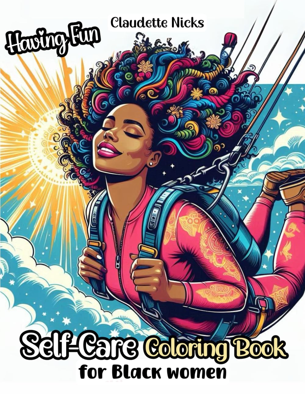 Having Fun elf-care Coloring Book for Black Women