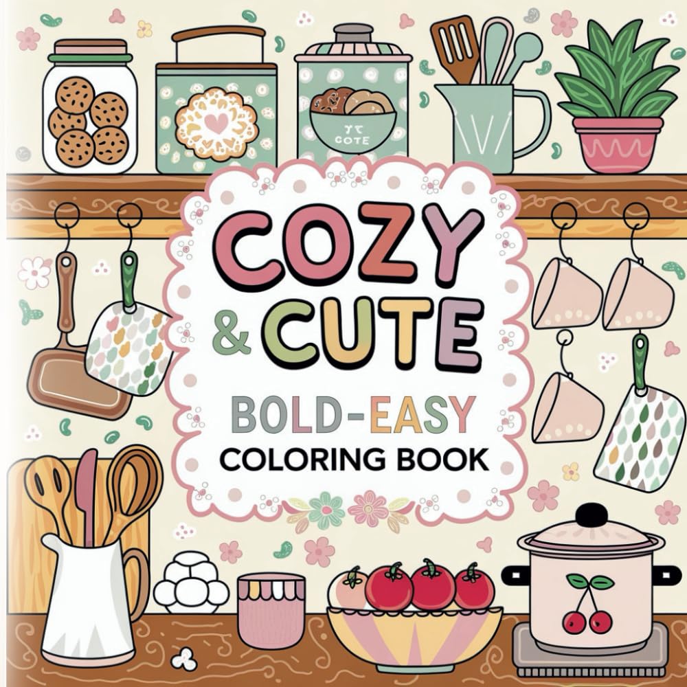 Malbuch Cozy & Cute – Entspannende Fuzzy Motive für Erwachsene & Teenager Mädchen | Hygge Ausmalbuch: Cozy & Cute Coloring Book mit 38 Motiven: ... Jungs – im Coco Wyo Style (German Edition)