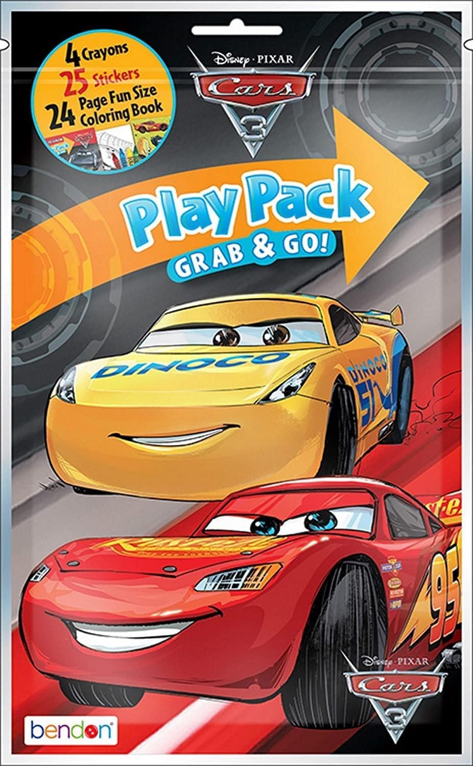 Disney Cars Coloring Book Bundle (Coloring Activity Set Featuring Lightning McQueen) (Blue)