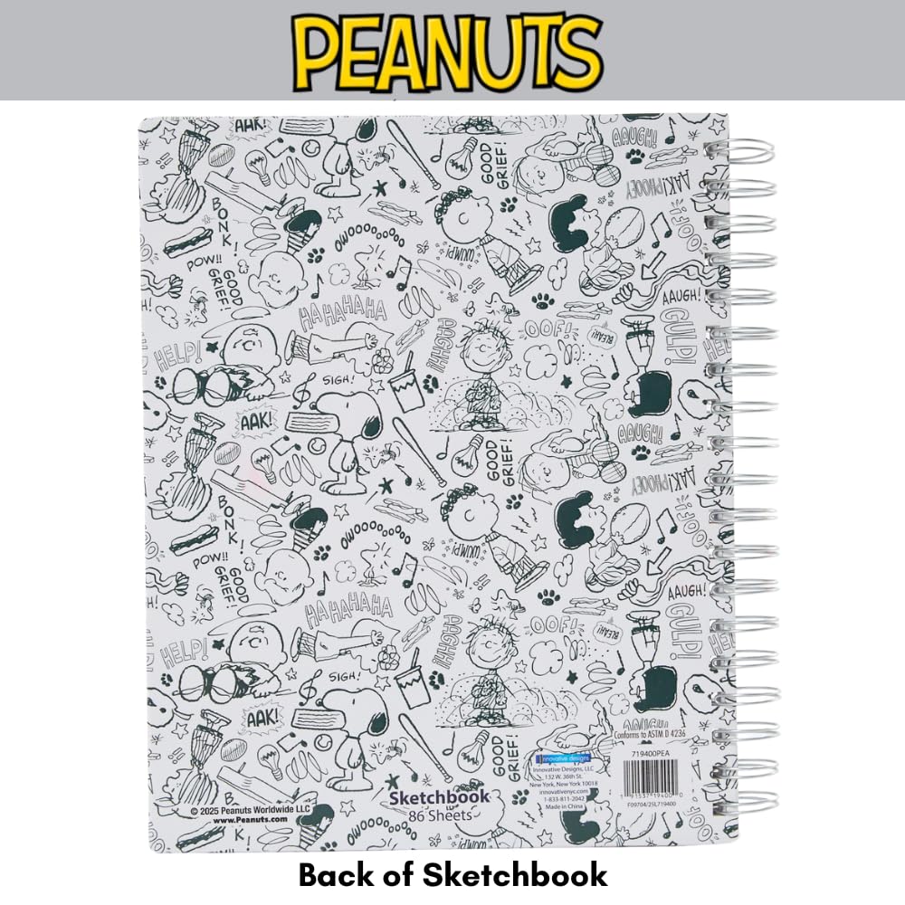 Minecraft Sketchbook Set, 5 Washable Markers, Spiral Bound, 86 Blank Pages