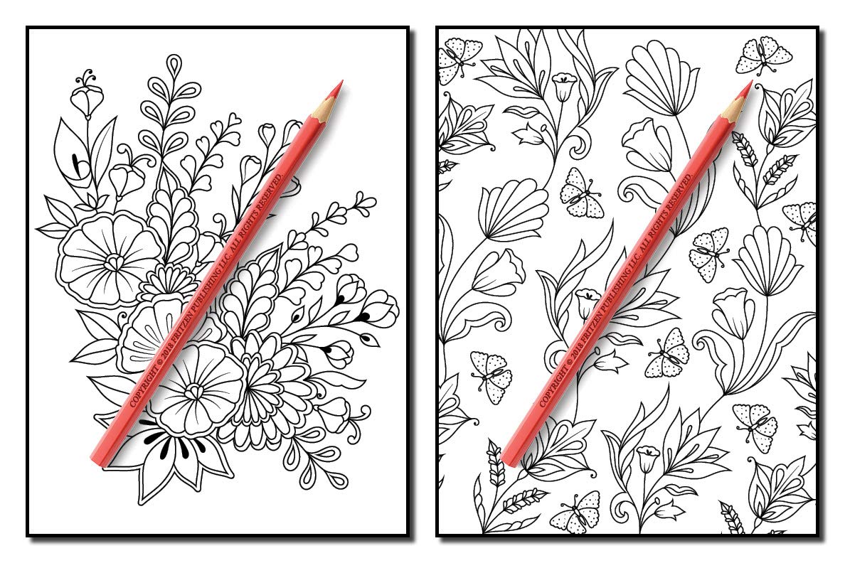 Springtime Flowers: An Adult Coloring Book with Beautiful Spring Flowers, Fun Flower Designs, and Easy Floral Patterns for Relaxation