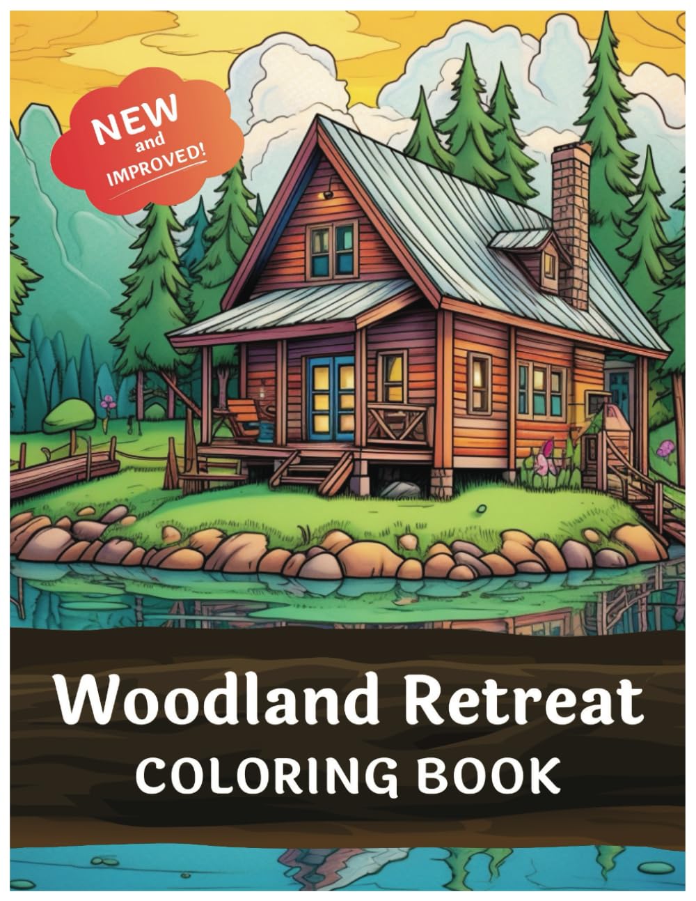 Woodland Retreat: 100 Pages of Tranquil Forest Hideaways, Whimsical Creatures, Serene Nature Scenes & Serenity for Mindful Coloring | Adult Coloring Book for Stress Relief & Relaxation