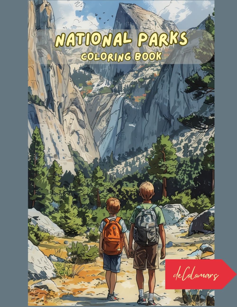 National Parks Coloring Book: Nature for kids Treasured landscapes