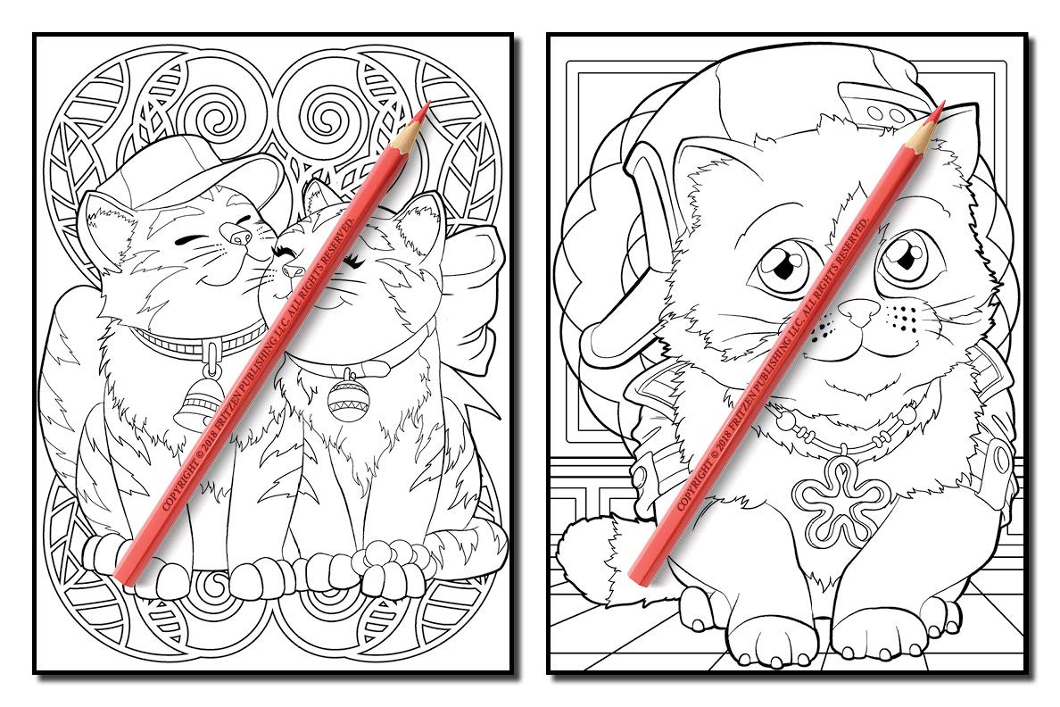 Cute Cats: An Adult Coloring Book with Funny Cats, Adorable Kittens, and Hilarious Scenes for Cat Lovers