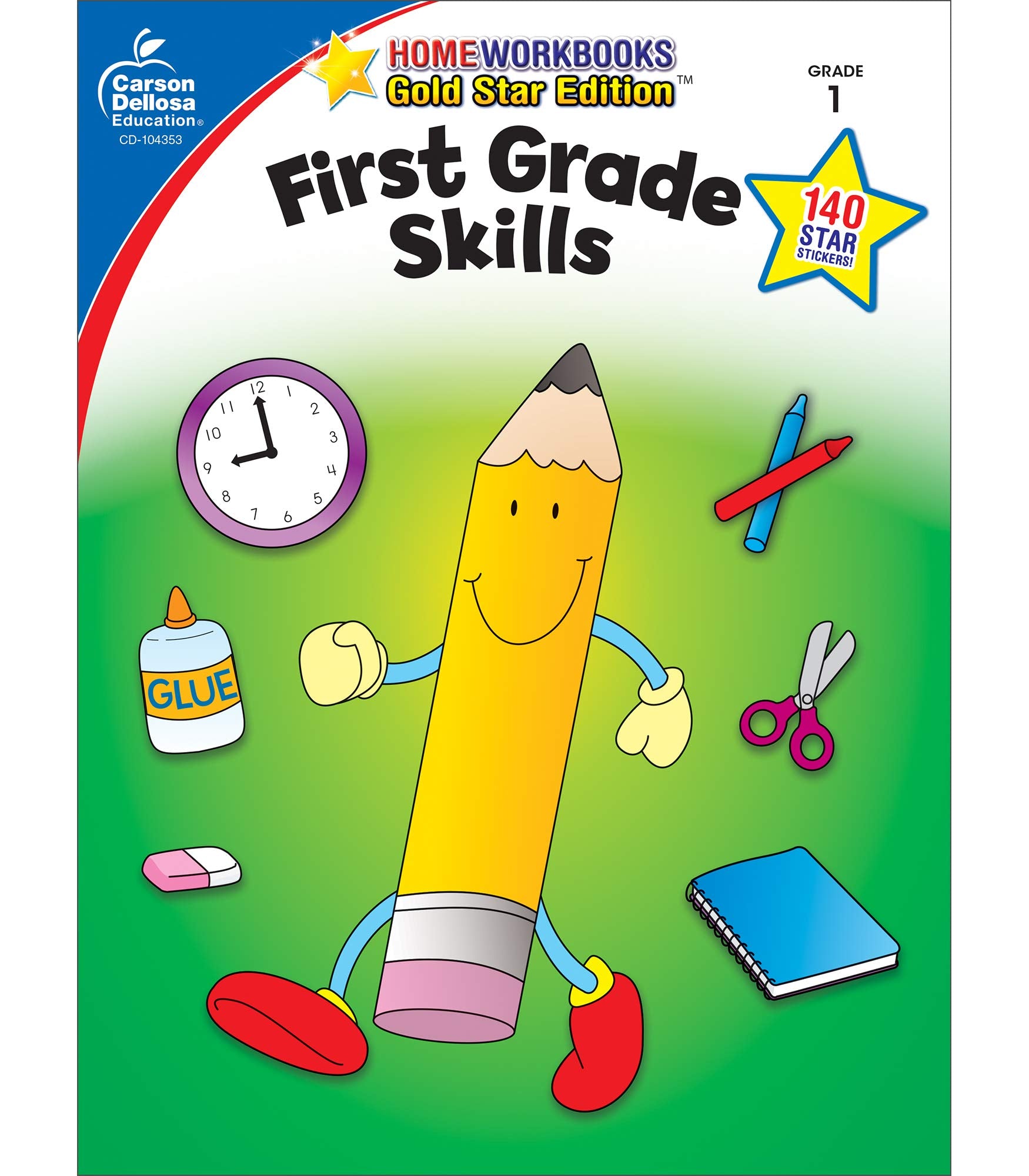 Carson Dellosa All the Skills for First Grade Workbook, Addition, Subtraction, Writing Practice, Phonics, and Reading for 1st Graders, Classroom or Homeschool Curriculum (Volume 4)