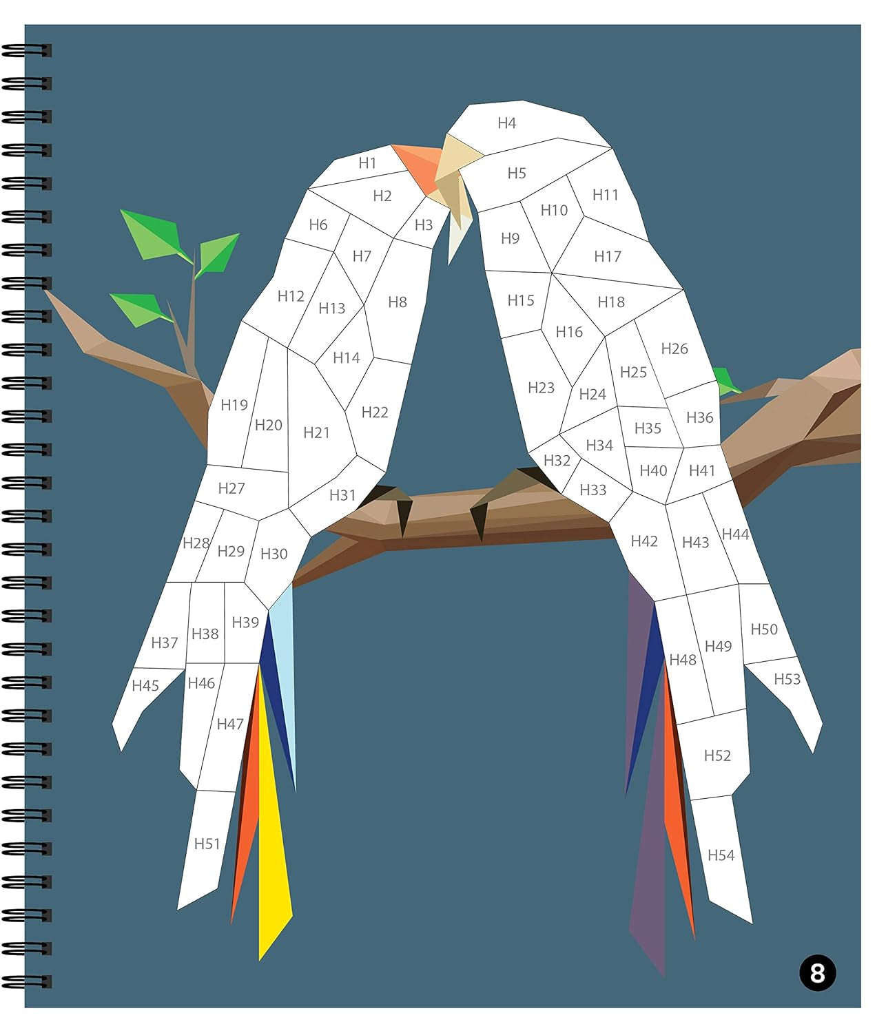 Brain Games - Sticker by Number: Birds (28 Images to Sticker)