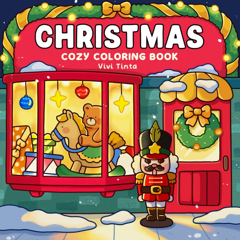 Christmas: Cozy Coloring Book for Adults & Teens Featuring Festive Holiday Winter Scenes