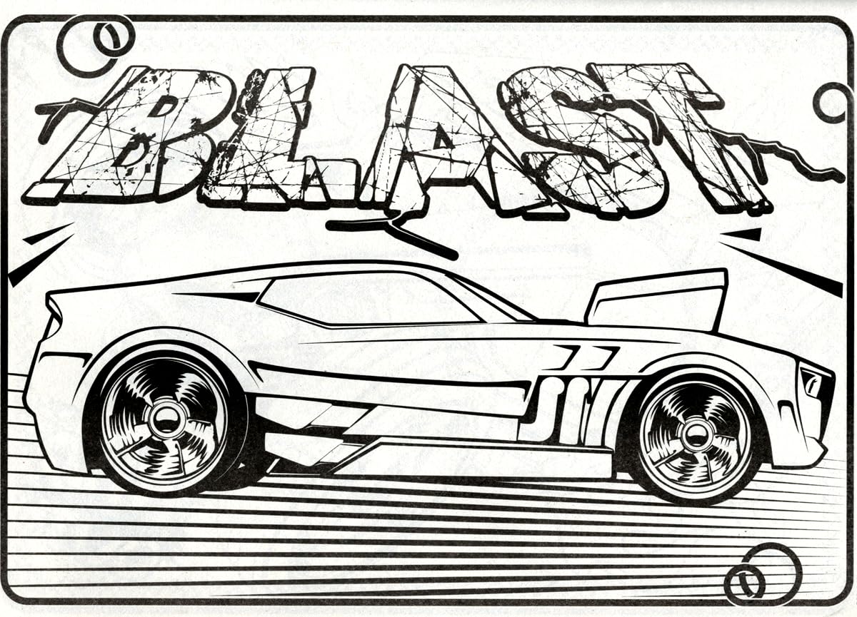 Hot Wheels Coloring Book Set for Kids Bundle with Hot Wheels Car Activity Books, Sticker Pads, Hot Wheels Hot Rod Imagine Ink Coloring and More