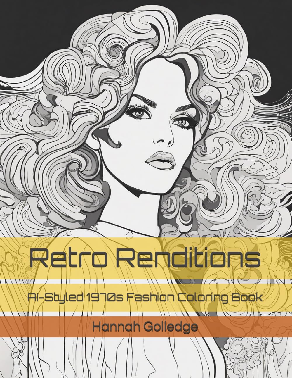 Retro Renditions: AI-Styled 1970s Fashion Coloring Book